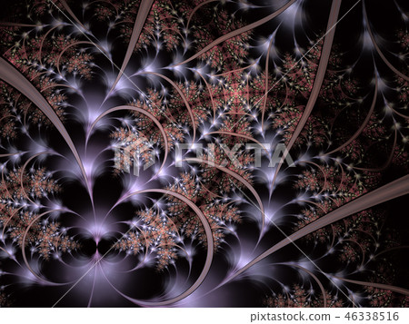 Fantasy bizarre geometric shape fractal structure 46338516