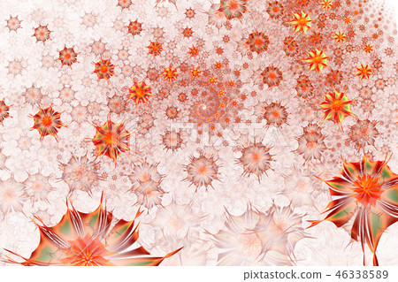 Colorful Daisy design. Abstract Flower spiral. 46338589