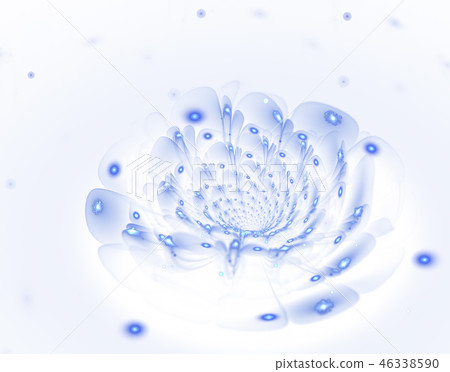 Spiral flower with glowing core and petals. Spiral flower with glowing core and petals. 46338590