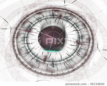 Futuristic modern clock watch abstract fractal 46338600