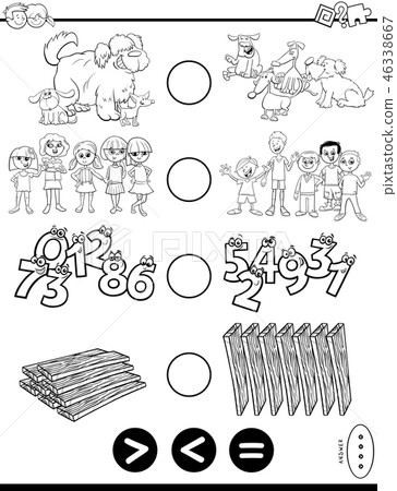 greater less or equal puzzle game color book greater less or equal puzzle game color book 46338667