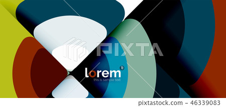 Circles and triangles geometric abstract background. Trendy abstract layout template for business or 46339083