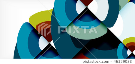 Circles and triangles geometric abstract background. Trendy abstract layout template for business or 46339088