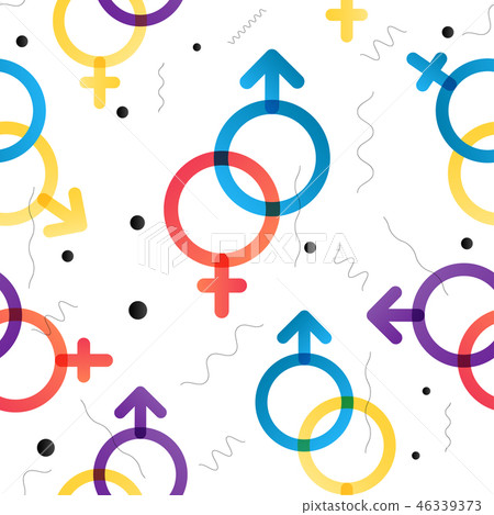 Valentine vector colorful trendy seamless pattern 46339373