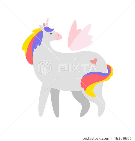 Cute unicorn. Fairytale animal 46339695