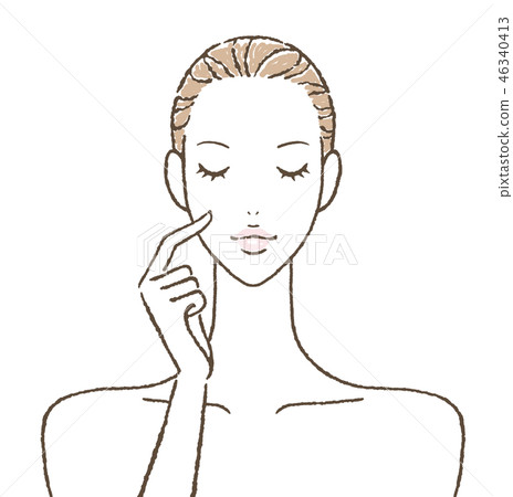 Eyes close woman skincare 46340413