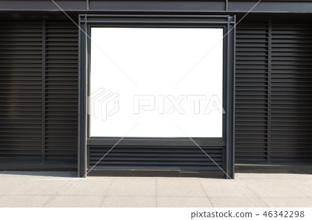 Large blank billboard on a street wall Large blank billboard on a street wall 46342298