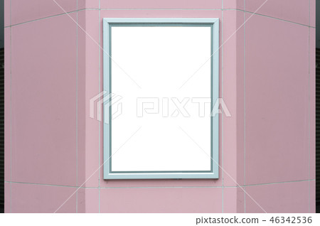 Large blank billboard on a street wall Large blank billboard on a street wall 46342536