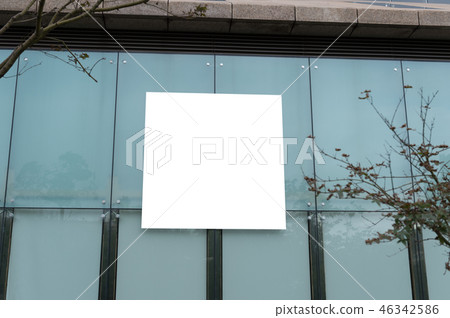 Large blank billboard on a street wall Large blank billboard on a street wall 46342586