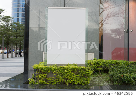 Large blank billboard on a street wall Large blank billboard on a street wall 46342596