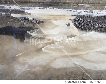 堆積的冰盤 46342649