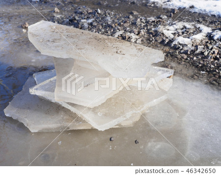 Stacked natural ice boards (slightly offset) Stacked natural ice boards (slightly offset) 46342650