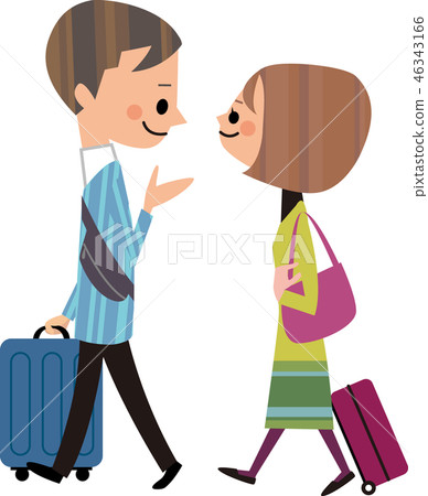 Couple traveling abroad 46343166