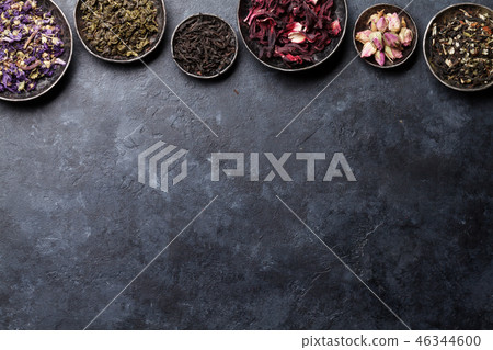 Various tea. Black, green and red tea 46344600