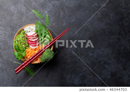Poke bowl with vegetables Poke bowl with vegetables 46344703