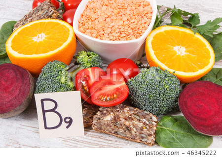 Nutritious products containing vitamin B9 Nutritious products containing vitamin B9 46345222