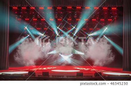 Red concert stage Red concert stage 46345230