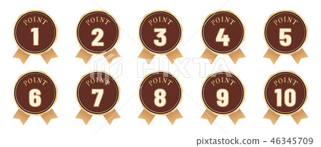 Point label 10 types set - Stock Illustration [46345709] - PIXTA