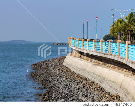 Outdoor riverfront walkway. 46347400