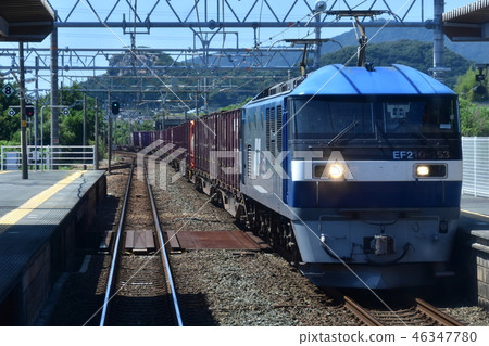 Freight train running on Tokaido Main Line Freight train running on Tokaido Main Line 46347780