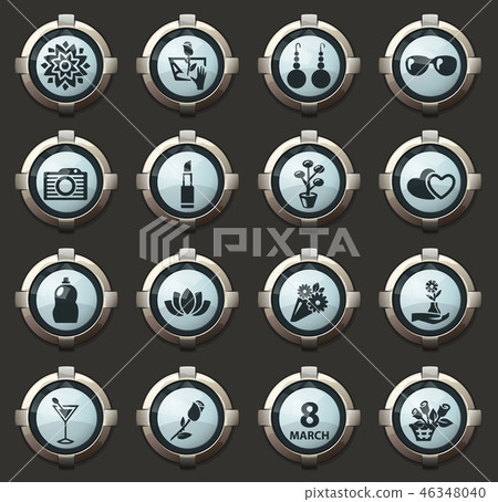 Womens Day icons set Womens Day icons set 46348040