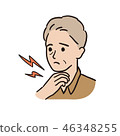 Sore throat-senior man 46348255