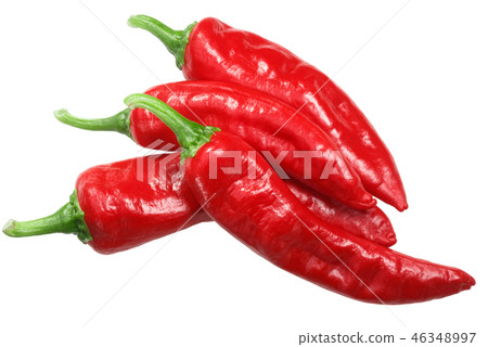 Aleppo or halaby pepper, whole pods, top 46348997