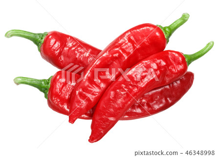 Aleppo or halaby pepper, whole pods, top 46348998
