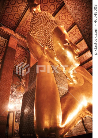 The Largest Reclining Buddha at Wat Pho in Bangkok The Largest Reclining Buddha at Wat Pho in Bangkok 46349008