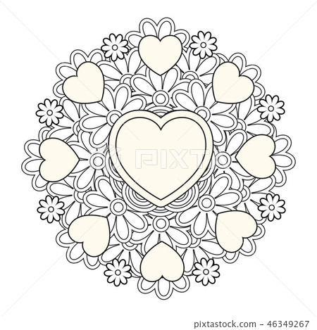 Valentines day coloring page 46349267