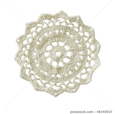White crochet doily 46349507