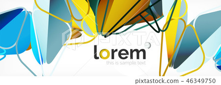Modern geometric background. Poster template with polygonal elements Modern geometric background. Poster template with polygonal elements 46349750