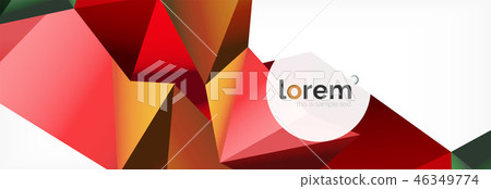 Modern geometric background. Poster template with polygonal elements Modern geometric background. Poster template with polygonal elements 46349774