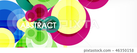 Abstract colorful geometric composition - multicolored circle background Abstract colorful geometric composition - multicolored circle background 46350158