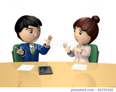 回報描述夥伴的例證在會議 回報描述夥伴的例證在會議 46350160