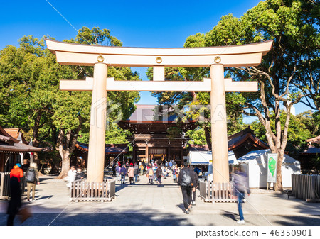 Meiji Jingu Minamijinmon and Torii 46350901