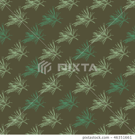 Holiday seamless pattern with fir tree branches - Stock Illustration ...