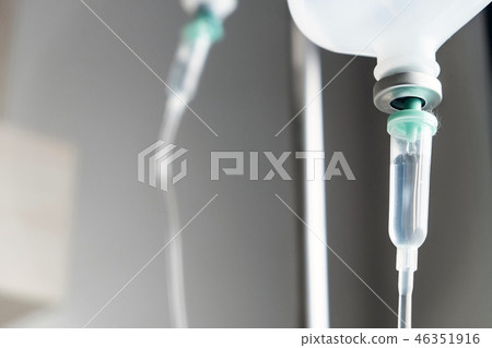 IV saline solution drip for patient IV saline solution drip for patient 46351916