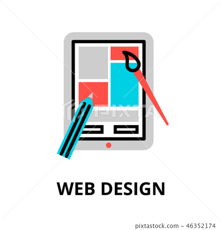 Concept of web design icon Concept of web design icon 46352174