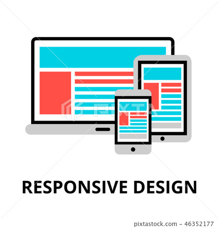 Concept of responsive design icon 46352177