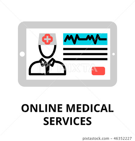 Concept of online medical services icon 46352227