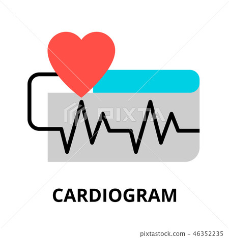 Concept of cardiogram icon, for graphic web design 46352235