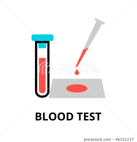 Concept of blood test icon Concept of blood test icon 46352237