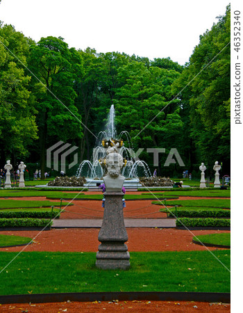 Summer garden in Saint Petersburg in summer, Russia 46352340