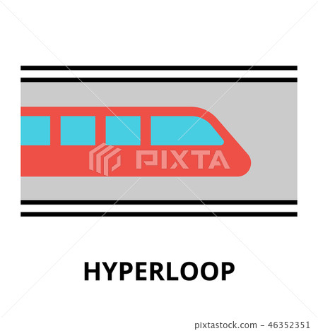 Icon of future technology - hyperloop - Stock Illustration [46352351 ...