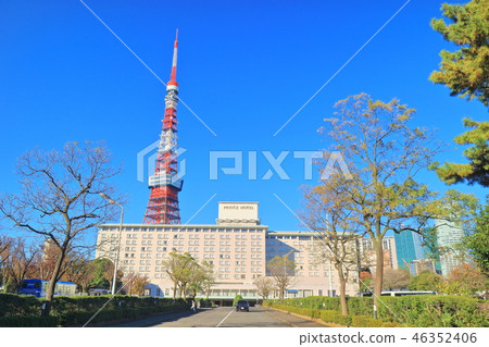 天氣晴朗時，東京塔和王子大飯店 46352406