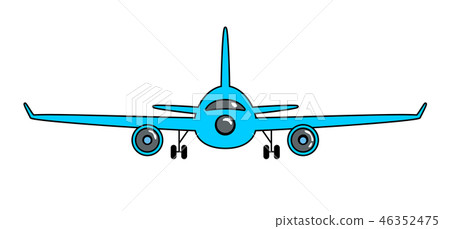 Airplane cartoon sticker in retro style Airplane cartoon sticker in retro style 46352475