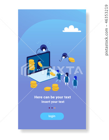 businesspeople carrying money online application laptop screen money transfer teamwork growth wealth businesspeople carrying money online application laptop screen money transfer teamwork growth wealth 46353219
