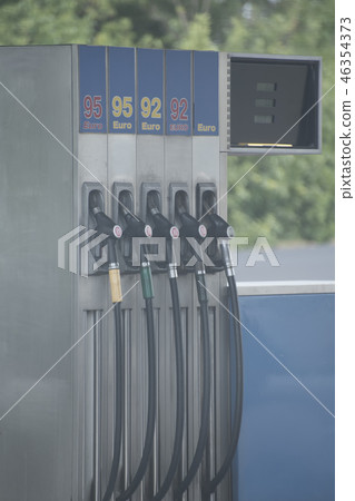 Column gas station in Eastern Europe Column gas station in Eastern Europe 46354373