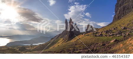 The Old Man Of Storr on the Isle of Skye during sunrise The Old Man Of Storr on the Isle of Skye during sunrise 46354387